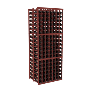 Elementcollection 7 Column Double Deep Wood Wine Rack Cherry Stained