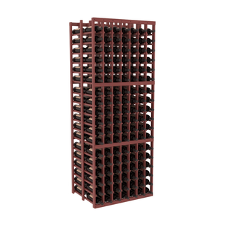 Elementcollection 7 Column Double Deep Wood Wine Rack Cherry Stained