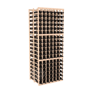 Elementcollection 7 Column Double Deep Wood Wine Rack Unstained Element Collection