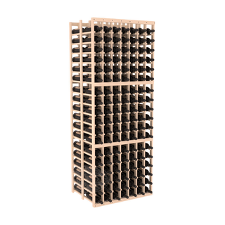 Elementcollection 7 Column Double Deep Wood Wine Rack Unstained