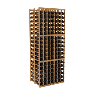 Elementcollection 7 Column Double Deep Wood Wine Rack Oak Stained