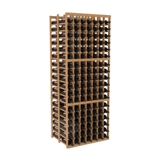 Elementcollection 7 Column Double Deep Wood Wine Rack Oak Stained