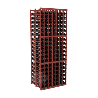 Elementcollection 7 Column Double Deep Wood Wine Rack Cherry Stained