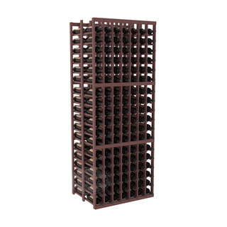 Elementcollection 7 Column Double Deep Wood Wine Rack Walnut Stained