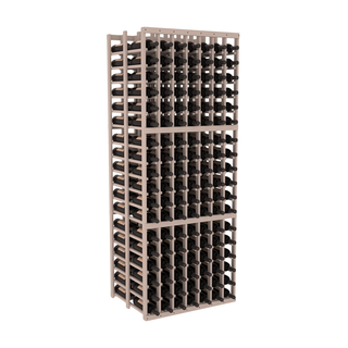 Elementcollection 7 Column Double Deep Wood Wine Rack Greywash Stained