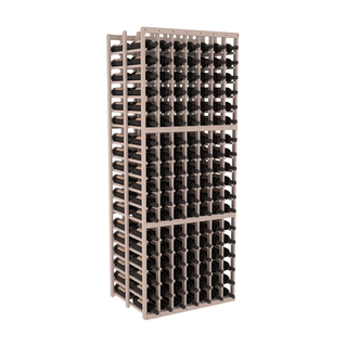 Elementcollection 7 Column Double Deep Wood Wine Rack Greywash Stained