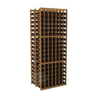 Elementcollection 7 Column Double Deep Wood Wine Rack Oak Stained