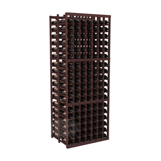 Elementcollection 7 Column Double Deep Wood Wine Rack Walnut Stained