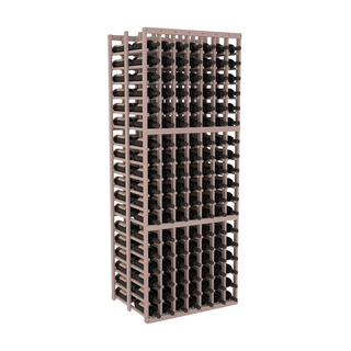 Elementcollection 7 Column Double Deep Wood Wine Rack Greywash Stained