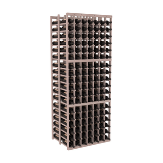 Elementcollection 7 Column Double Deep Wood Wine Rack Greywash Stained