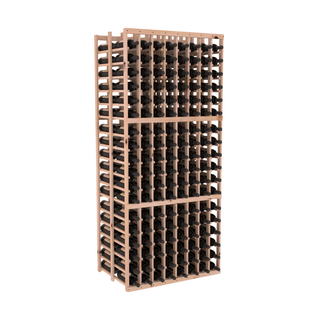 Elementcollection 8 Column Double Deep Wood Wine Rack Unstained