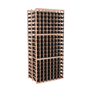 Elementcollection 8 Column Double Deep Wood Wine Rack Unstained