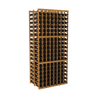 Elementcollection 8 Column Double Deep Wood Wine Rack Oak Stained