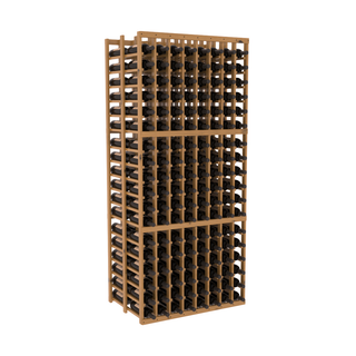 Elementcollection 8 Column Double Deep Wood Wine Rack Oak Stained