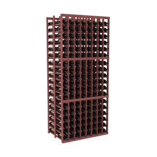 Elementcollection 8 Column Double Deep Wood Wine Rack Cherry Stained
