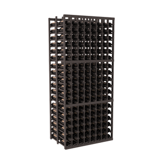 Elementcollection 8 Column Double Deep Wood Wine Rack Black Stained