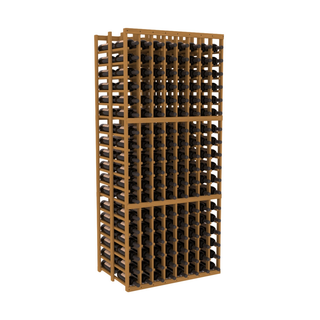 Elementcollection 8 Column Double Deep Wood Wine Rack Oak Stained