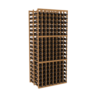 Elementcollection 8 Column Double Deep Wood Wine Rack Oak Stained