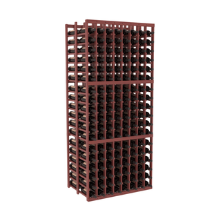 Elementcollection 8 Column Double Deep Wood Wine Rack Cherry Stained