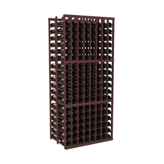Elementcollection 8 Column Double Deep Wood Wine Rack Walnut Stained