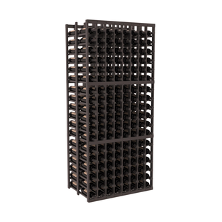 Elementcollection 8 Column Double Deep Wood Wine Rack Black Stained