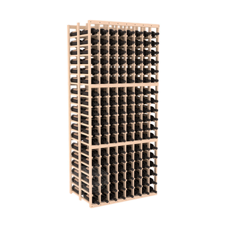 Elementcollection 8 Column Double Deep Wood Wine Rack Unstained Element Collection