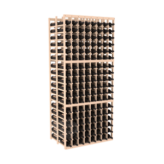 Elementcollection 8 Column Double Deep Wood Wine Rack Unstained