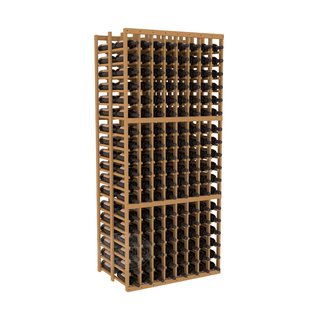 Elementcollection 8 Column Double Deep Wood Wine Rack Oak Stained