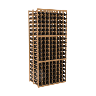 Elementcollection 8 Column Double Deep Wood Wine Rack Oak Stained