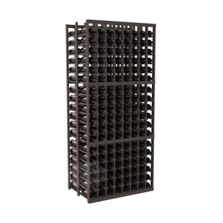 Elementcollection 8 Column Double Deep Wood Wine Rack Black Stained