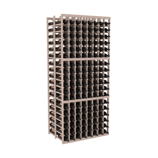 Elementcollection 8 Column Double Deep Wood Wine Rack Greywash Stained