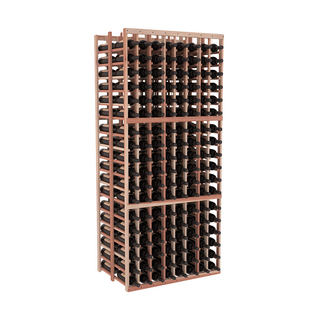 Elementcollection 8 Column Double Deep Wood Wine Rack Unstained
