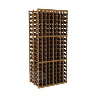 Elementcollection 8 Column Double Deep Wood Wine Rack Oak Stained