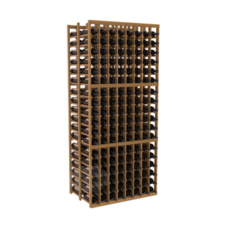 Elementcollection 8 Column Double Deep Wood Wine Rack Oak Stained