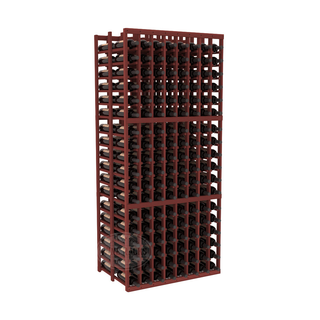 Elementcollection 8 Column Double Deep Wood Wine Rack Cherry Stained