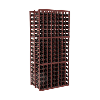 Elementcollection 8 Column Double Deep Wood Wine Rack Cherry Stained