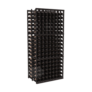 Elementcollection 8 Column Double Deep Wood Wine Rack Black Stained