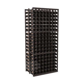 Elementcollection 8 Column Double Deep Wood Wine Rack Black Stained