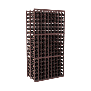 Elementcollection 9 Column Double Deep Wood Wine Rack Walnut Stained