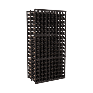 Elementcollection 9 Column Double Deep Wood Wine Rack Black Stained