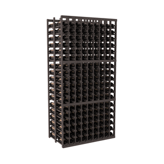 Elementcollection 9 Column Double Deep Wood Wine Rack Black Stained
