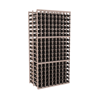 Elementcollection 9 Column Double Deep Wood Wine Rack Greywash Stained