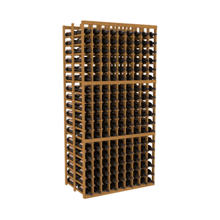 Elementcollection 9 Column Double Deep Wood Wine Rack Oak Stained