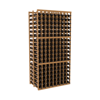 Elementcollection 9 Column Double Deep Wood Wine Rack Oak Stained