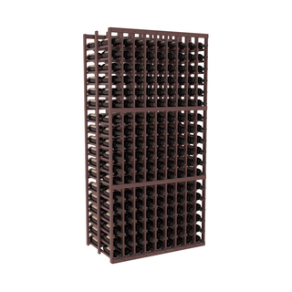 Elementcollection 9 Column Double Deep Wood Wine Rack Walnut Stained