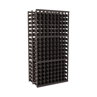 Elementcollection 9 Column Double Deep Wood Wine Rack Black Stained