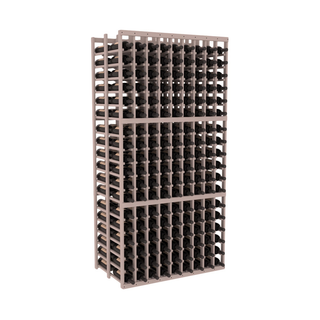 Elementcollection 9 Column Double Deep Wood Wine Rack Greywash Stained