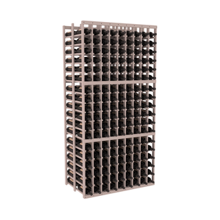 Elementcollection 9 Column Double Deep Wood Wine Rack Greywash Stained