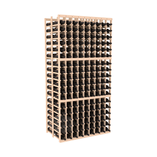 Elementcollection 9 Column Double Deep Wood Wine Rack Unstained Element Collection