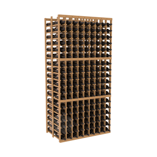 Elementcollection 9 Column Double Deep Wood Wine Rack Oak Stained